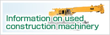 Information on used construction machinery