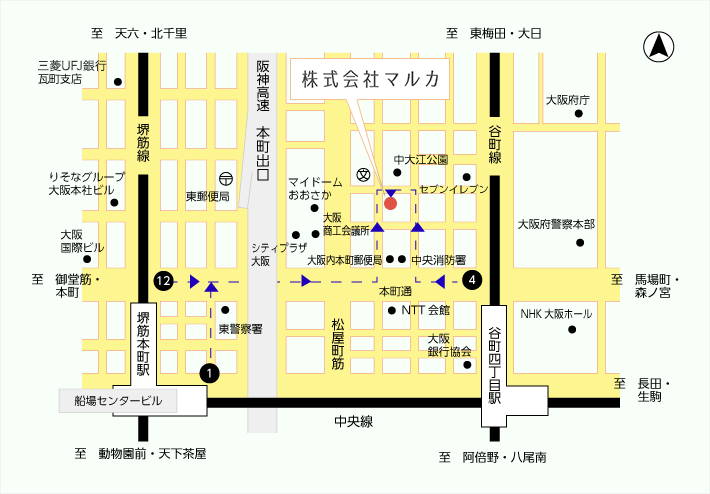 本社所在地 | 株式会社マルカ- 産業機械・建設機械の専門商社